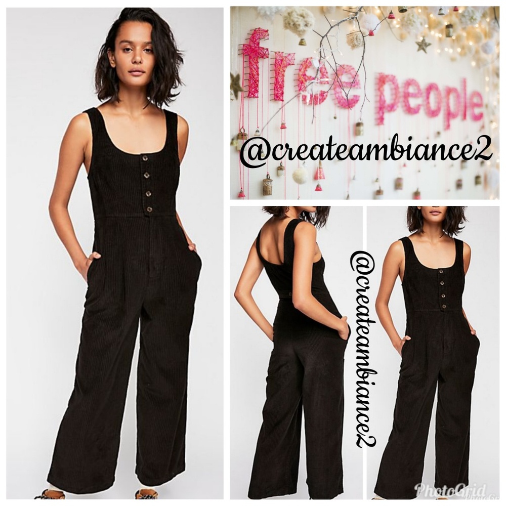 Free People Wideleg Cord Jumpsuit